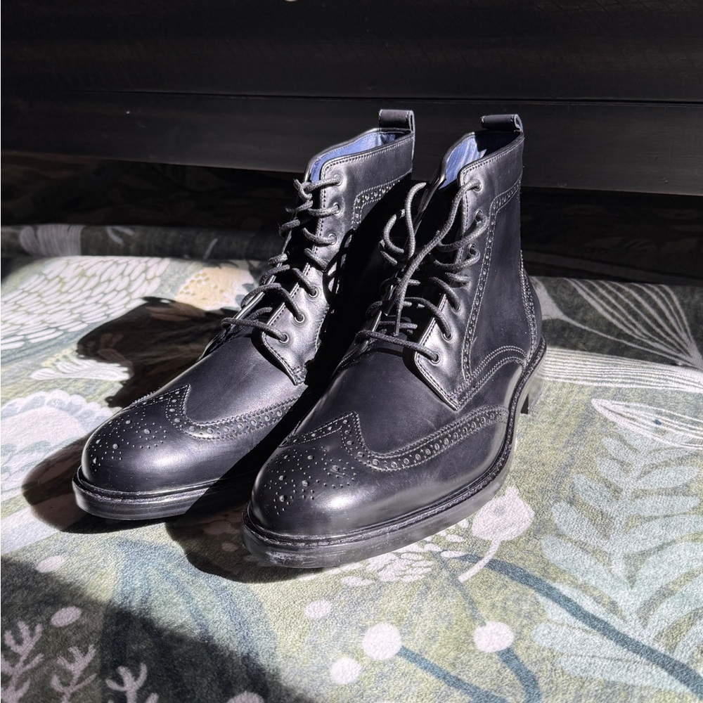 Cole Haan Men's Black Lace-Up Boots